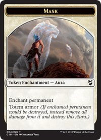 Mask // Horror Double-sided Token [Commander 2018 Tokens] | Dumpster Cat Games