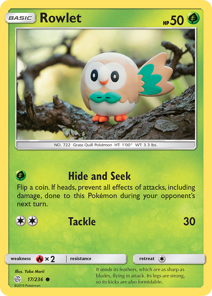 Rowlet (17/236) [Sun & Moon: Cosmic Eclipse] | Dumpster Cat Games