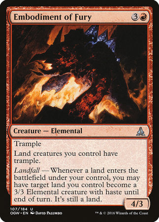 Embodiment of Fury [Oath of the Gatewatch] | Dumpster Cat Games
