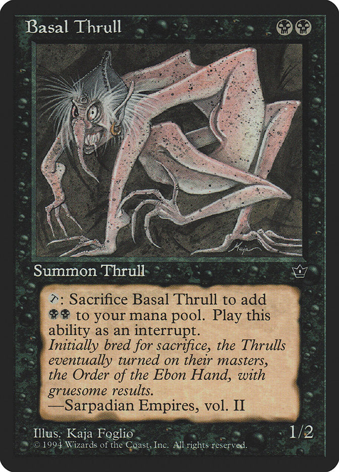 Basal Thrull (Kaja Foglio) [Fallen Empires] | Dumpster Cat Games