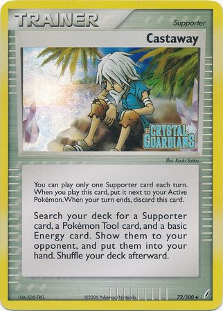 Castaway (72/100) (Stamped) [EX: Crystal Guardians] | Dumpster Cat Games