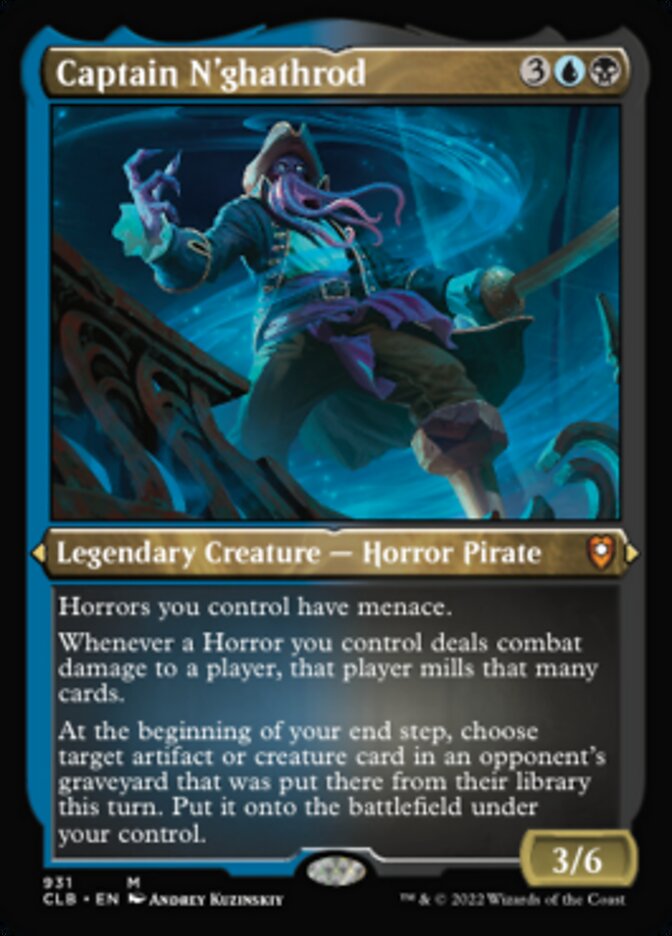 Captain N'ghathrod (Display Commander) (Foil Etched) [Commander Legends: Battle for Baldur's Gate] | Dumpster Cat Games