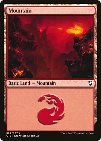 Mountain (302) [Commander 2018] | Dumpster Cat Games