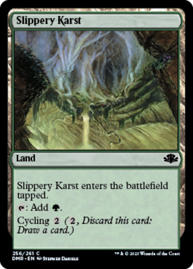 Slippery Karst [Dominaria Remastered] | Dumpster Cat Games