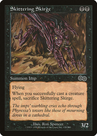 Skittering Skirge [Urza's Saga] | Dumpster Cat Games