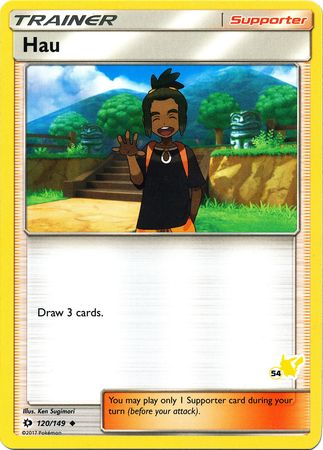 Hau (120/149) (Pikachu Stamp #54) [Battle Academy 2020] | Dumpster Cat Games