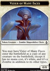 Vizier of Many Faces // Zombie Token [Amonkhet Tokens] | Dumpster Cat Games