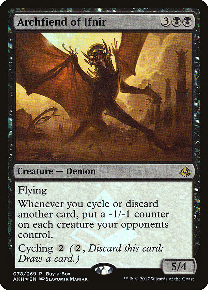 Archfiend of Ifnir (Buy-A-Box) [Amonkhet Promos] | Dumpster Cat Games