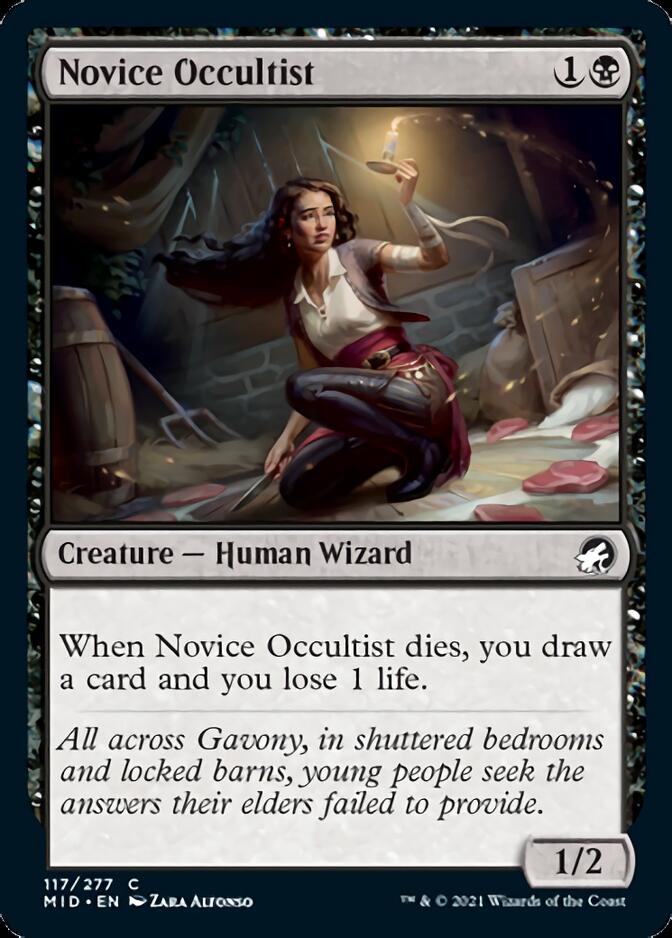 Novice Occultist [Innistrad: Midnight Hunt] | Dumpster Cat Games