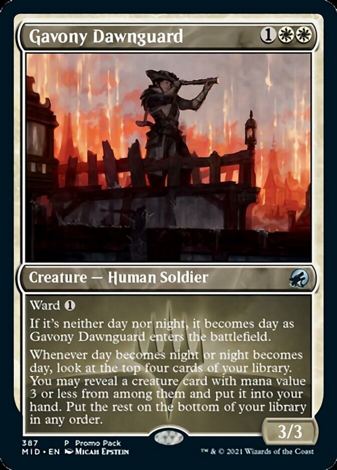 Gavony Dawnguard (Promo Pack) [Innistrad: Midnight Hunt Promos] | Dumpster Cat Games