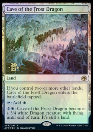 Cave of the Frost Dragon [Dungeons & Dragons: Adventures in the Forgotten Realms Prerelease Promos] | Dumpster Cat Games