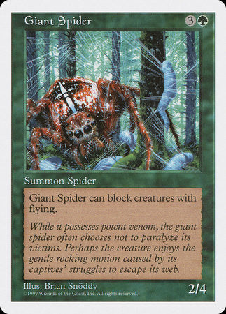 Giant Spider [Fifth Edition] | Dumpster Cat Games