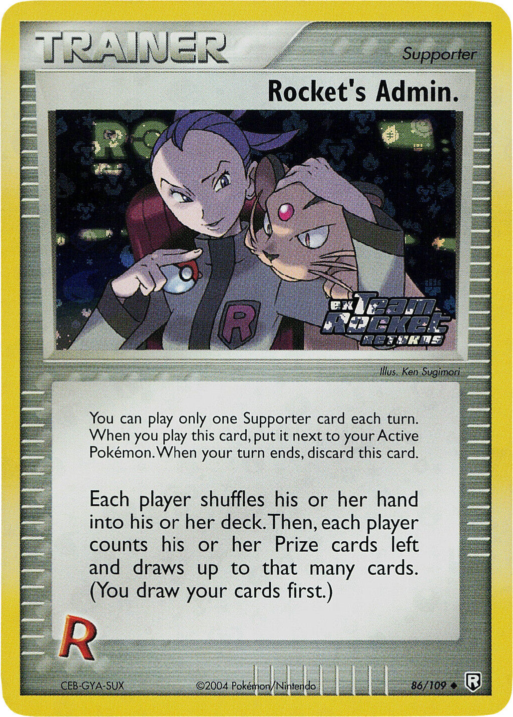 Rocket's Admin. (86/109) (Stamped) [EX: Team Rocket Returns] | Dumpster Cat Games