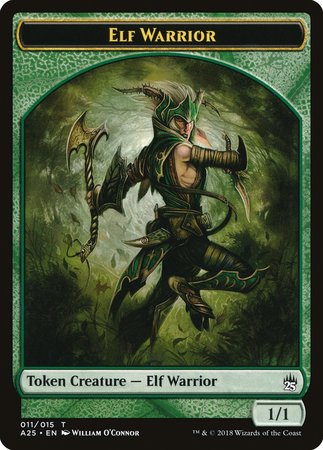 Elf Warrior Token (011) [Masters 25 Tokens] | Dumpster Cat Games