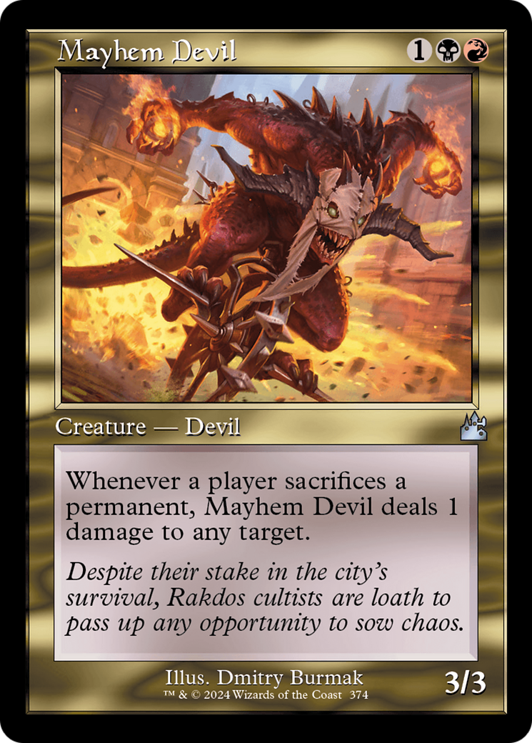 Mayhem Devil (Retro Frame) [Ravnica Remastered] | Dumpster Cat Games