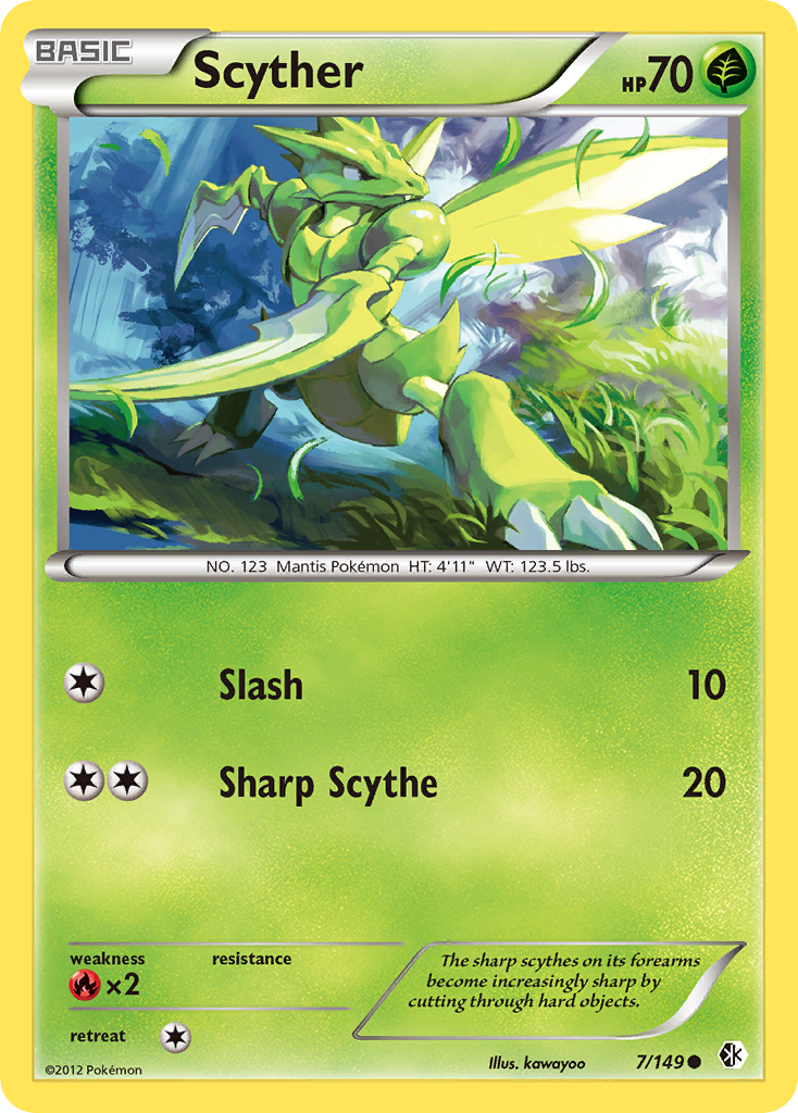 Scyther (7/149) [Black & White: Boundaries Crossed] | Dumpster Cat Games