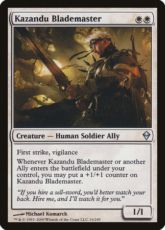 Kazandu Blademaster [Zendikar] | Dumpster Cat Games