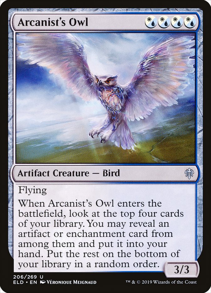 Arcanist's Owl [Throne of Eldraine] | Dumpster Cat Games