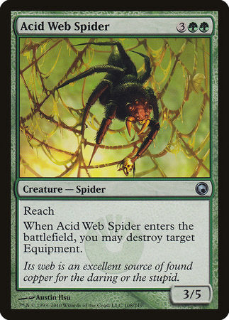 Acid Web Spider [Scars of Mirrodin] | Dumpster Cat Games