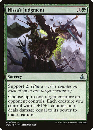 Nissa's Judgment [Oath of the Gatewatch] | Dumpster Cat Games