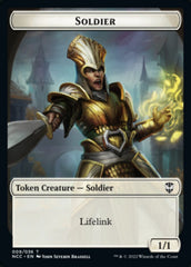 Soldier (09) // Cat Beast Double-sided Token [Streets of New Capenna Commander Tokens] | Dumpster Cat Games