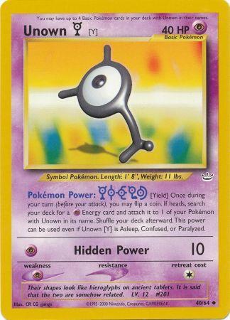 Unown [Y] (40/64) [Neo Revelation Unlimited] | Dumpster Cat Games
