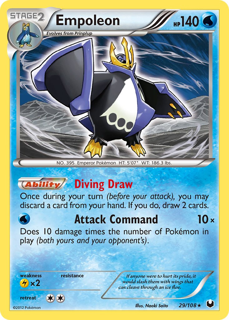 Empoleon (29/108) (Battle Arena Deck Exclusive) (Theme Deck Exclusive) [Black & White: Dark Explorers] | Dumpster Cat Games