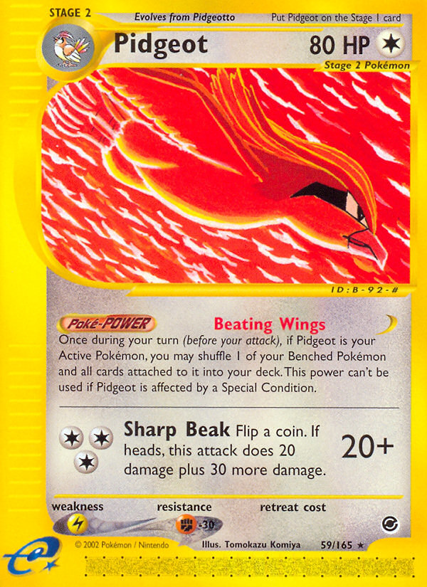 Pidgeot (59/165) [Expedition: Base Set] | Dumpster Cat Games