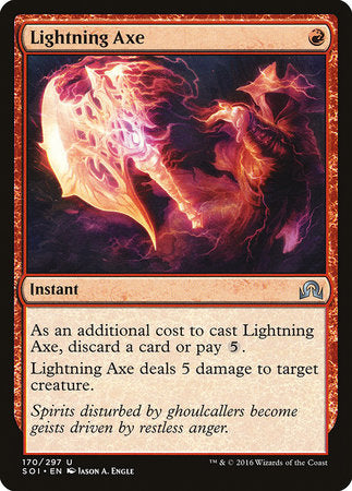 Lightning Axe [Shadows over Innistrad] | Dumpster Cat Games