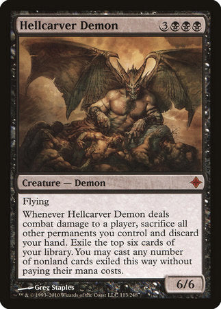 Hellcarver Demon [Rise of the Eldrazi] | Dumpster Cat Games