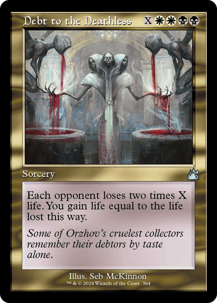 Debt to the Deathless (Retro Frame) [Ravnica Remastered] | Dumpster Cat Games