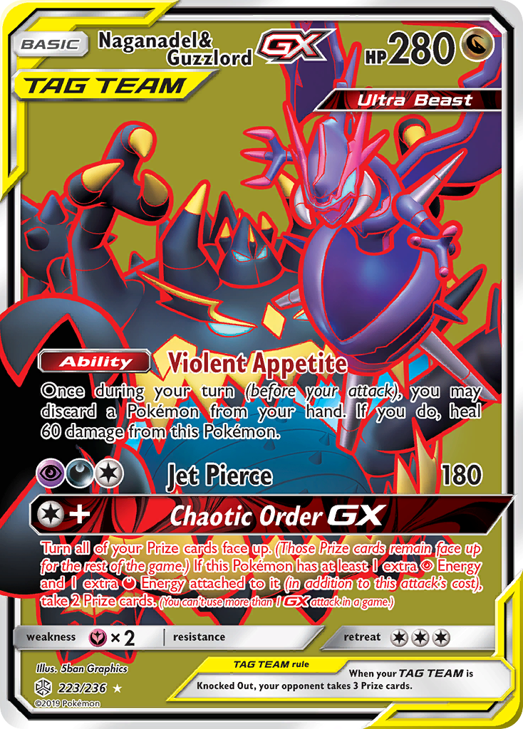 Naganadel & Guzzlord GX (223/236) [Sun & Moon: Cosmic Eclipse] | Dumpster Cat Games