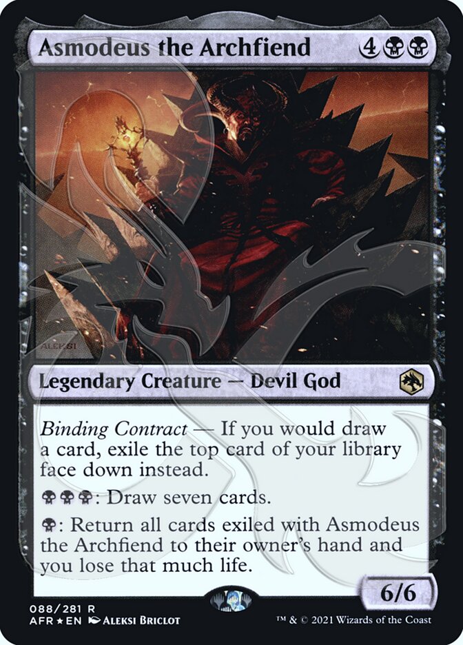 Asmodeus the Archfiend (Ampersand Promo) [Dungeons & Dragons: Adventures in the Forgotten Realms Promos] | Dumpster Cat Games