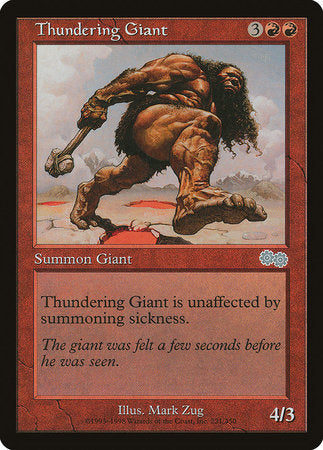Thundering Giant [Urza's Saga] | Dumpster Cat Games
