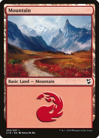 Mountain (303) [Commander 2018] | Dumpster Cat Games