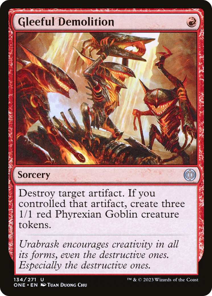 Gleeful Demolition [Phyrexia: All Will Be One] | Dumpster Cat Games