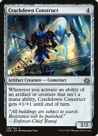 Crackdown Construct [Aether Revolt] | Dumpster Cat Games