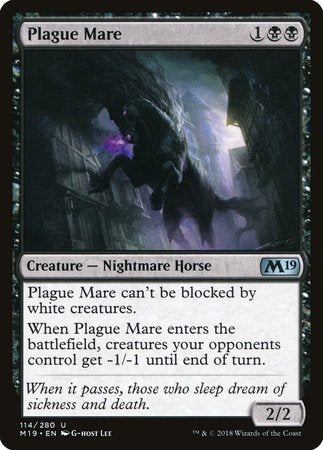 Plague Mare [Core Set 2019] | Dumpster Cat Games