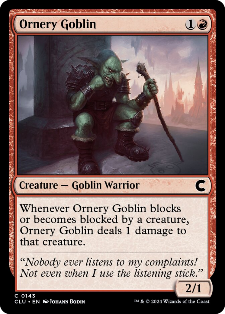Ornery Goblin [Ravnica: Clue Edition] | Dumpster Cat Games