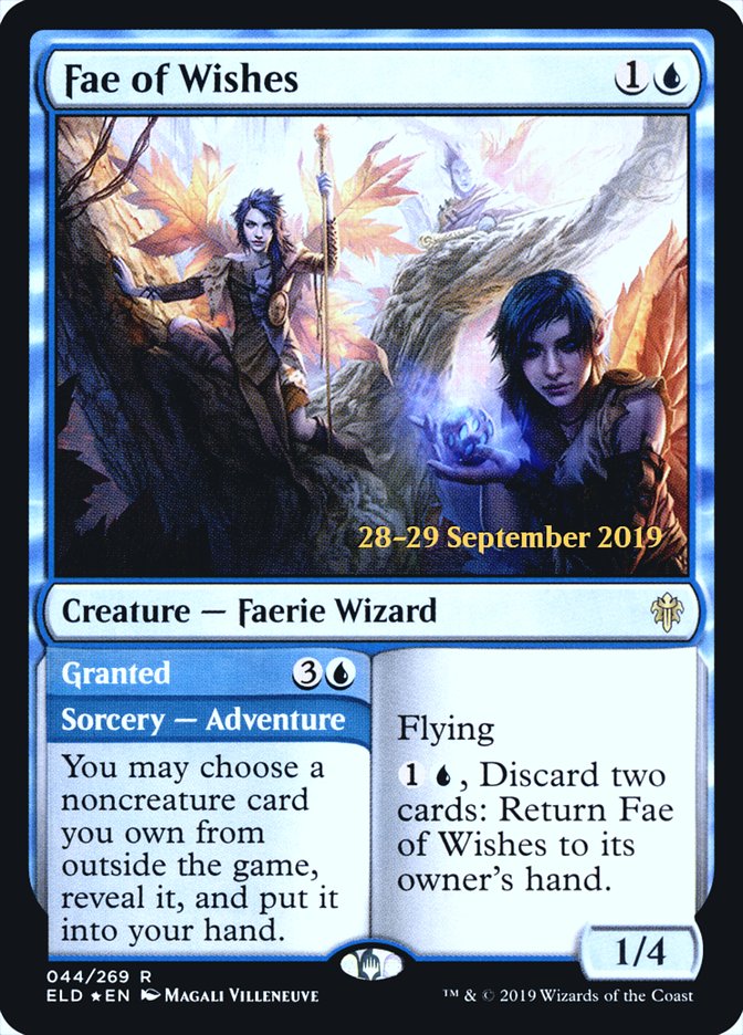 Fae of Wishes // Granted  [Throne of Eldraine Prerelease Promos] | Dumpster Cat Games