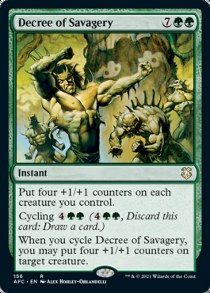Decree of Savagery [Dungeons & Dragons: Adventures in the Forgotten Realms Commander] | Dumpster Cat Games