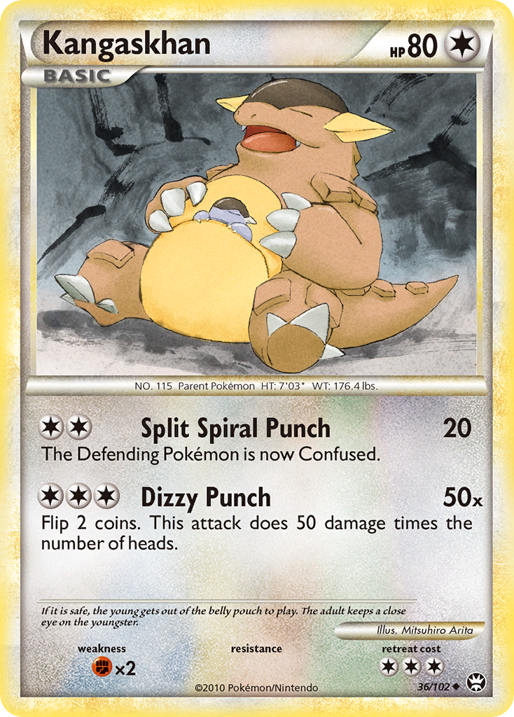 Kangaskhan (36/102) [HeartGold & SoulSilver: Triumphant] | Dumpster Cat Games