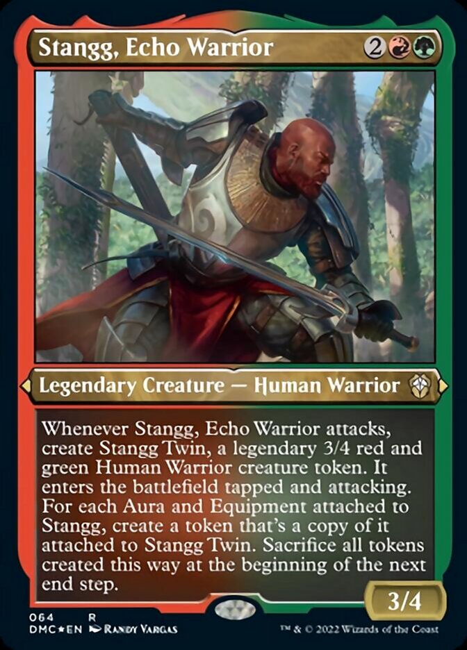 Stangg, Echo Warrior (Foil Etched) [Dominaria United Commander] | Dumpster Cat Games
