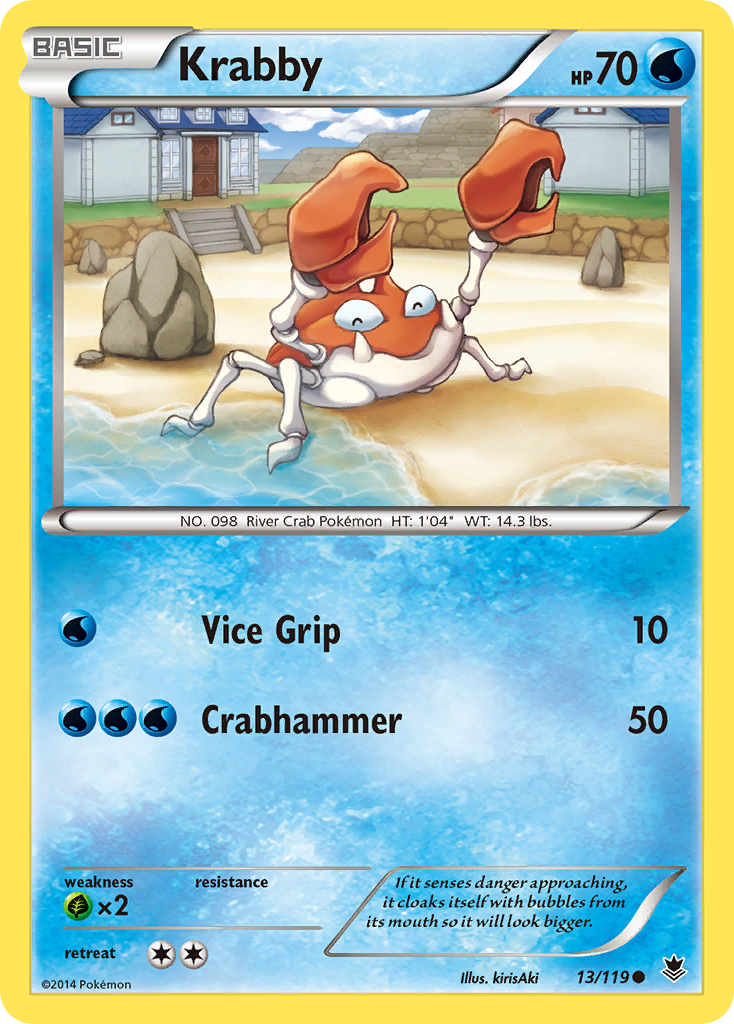 Krabby (13/119) [XY: Phantom Forces] | Dumpster Cat Games