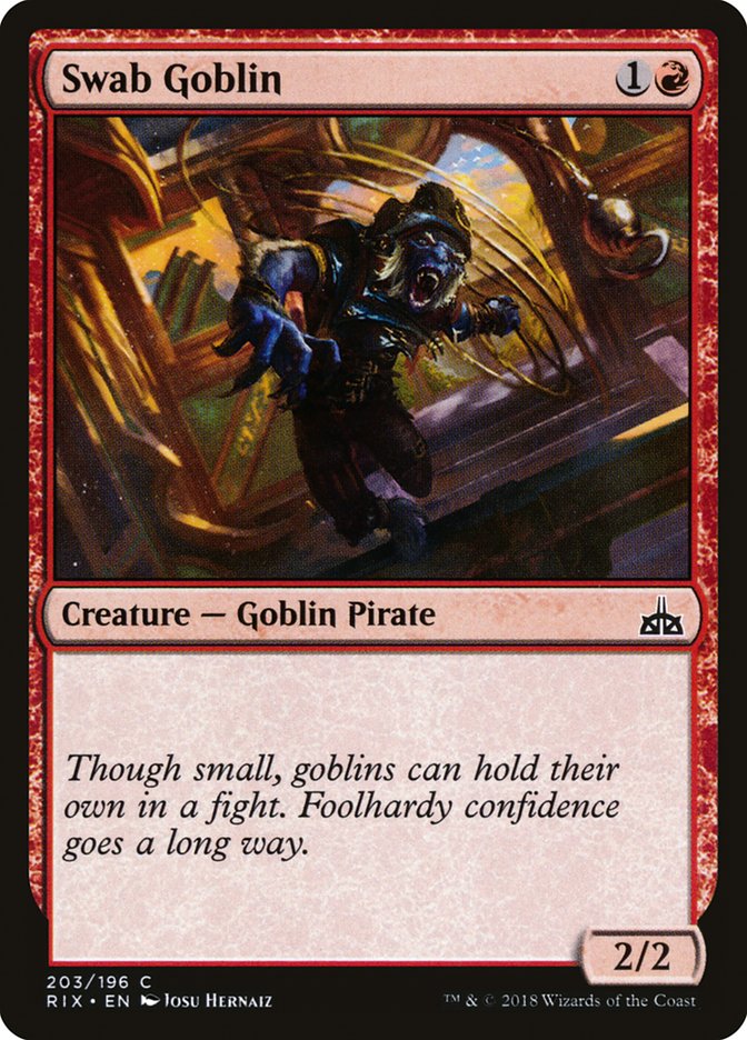 Swab Goblin [Rivals of Ixalan] | Dumpster Cat Games