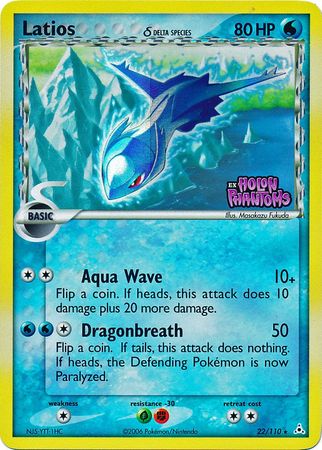 Latios (22/110) (Delta Species) (Stamped) [EX: Holon Phantoms] | Dumpster Cat Games