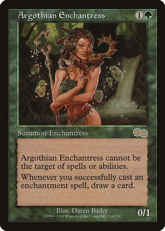 Argothian Enchantress [Urza's Saga] | Dumpster Cat Games