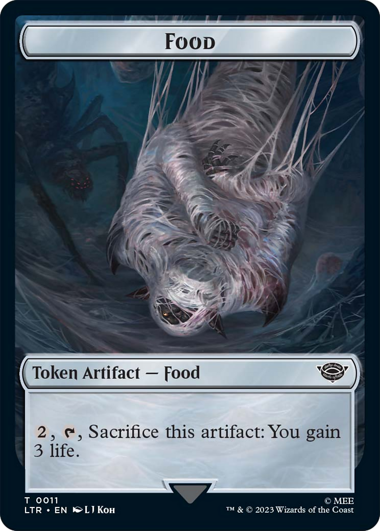 Food // Wraith Double-Sided Token [The Lord of the Rings: Tales of Middle-Earth Commander Tokens] | Dumpster Cat Games