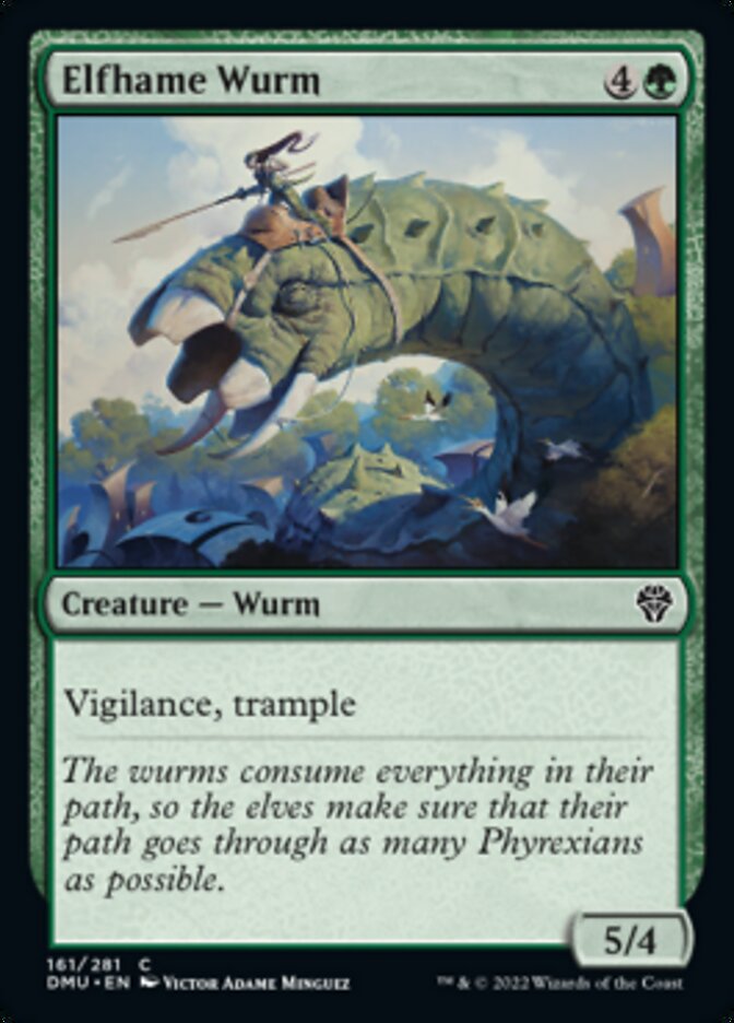 Elfhame Wurm [Dominaria United] | Dumpster Cat Games