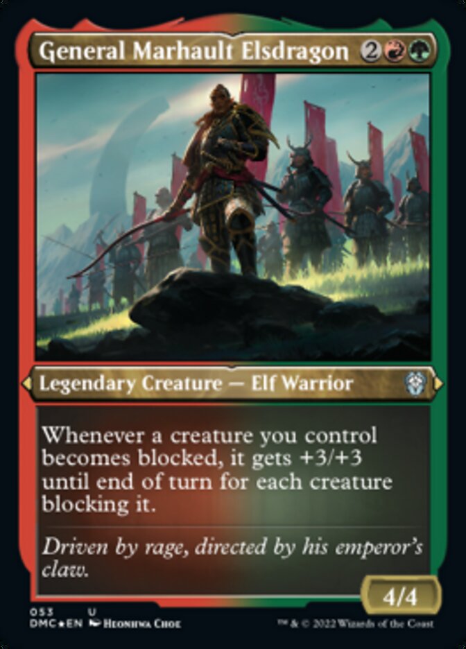 General Marhault Elsdragon (Foil Etched) [Dominaria United Commander] | Dumpster Cat Games